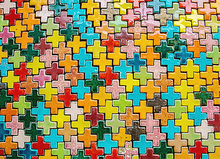 Croix multicolores